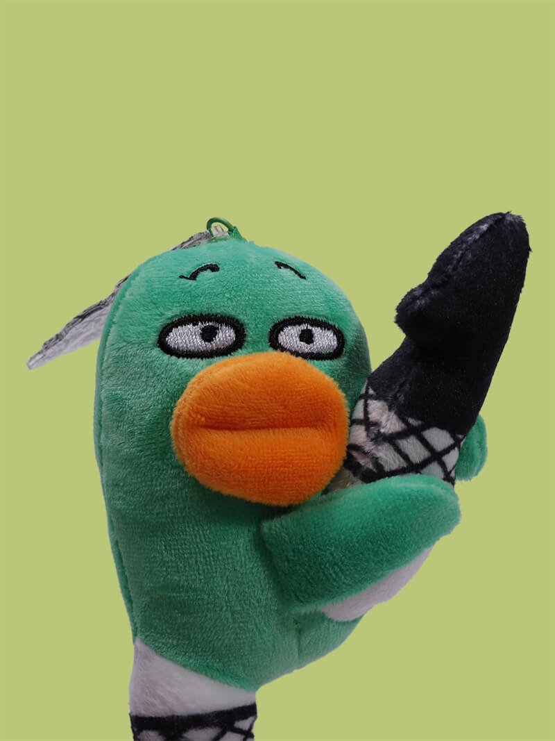 Funky Guitar Duck Keychain