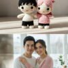 Custom Wedding Couple Crochet Dolls